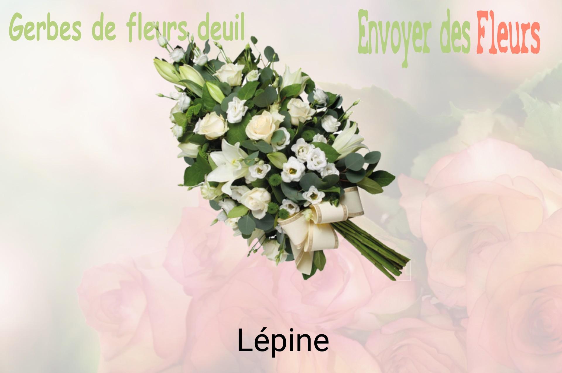 Gerbe de fleurs de deuil livrée à Lépine